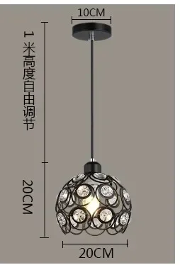 

EFB Modern Minimalist Corridor Aisle LED Ceiling Lamp American Clothing Store Restaurant Counter Single Head Crystal Chandelier