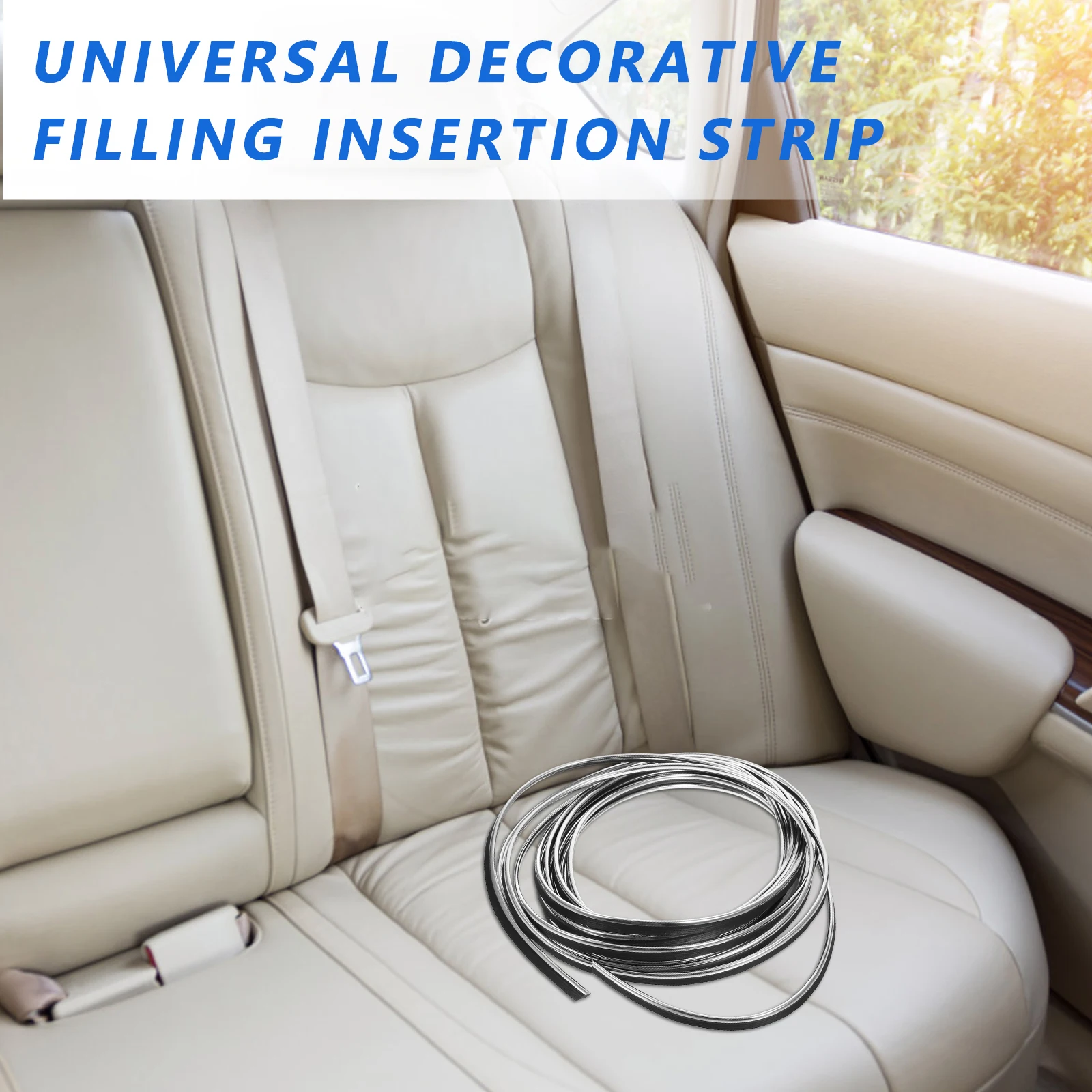 

Strip Interior Decorative Strips Car Gaps Molding Trim Dedicated Silver Moldings