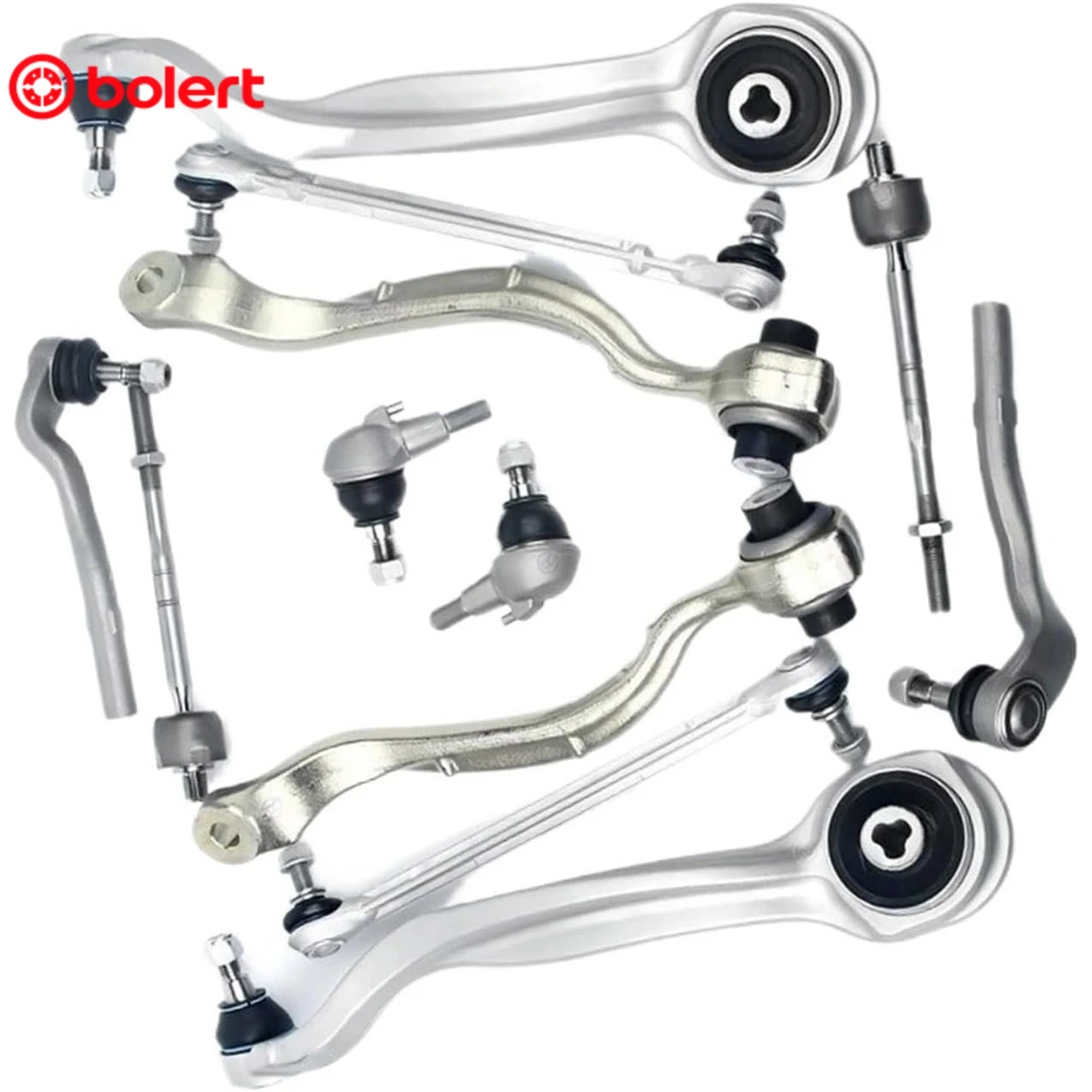 12Pcs Suspension Control Arms Stabilizer Link Tie Rod for Mercedes-Benz W212 E-class E200 E260 E300 2123302711 2123302811