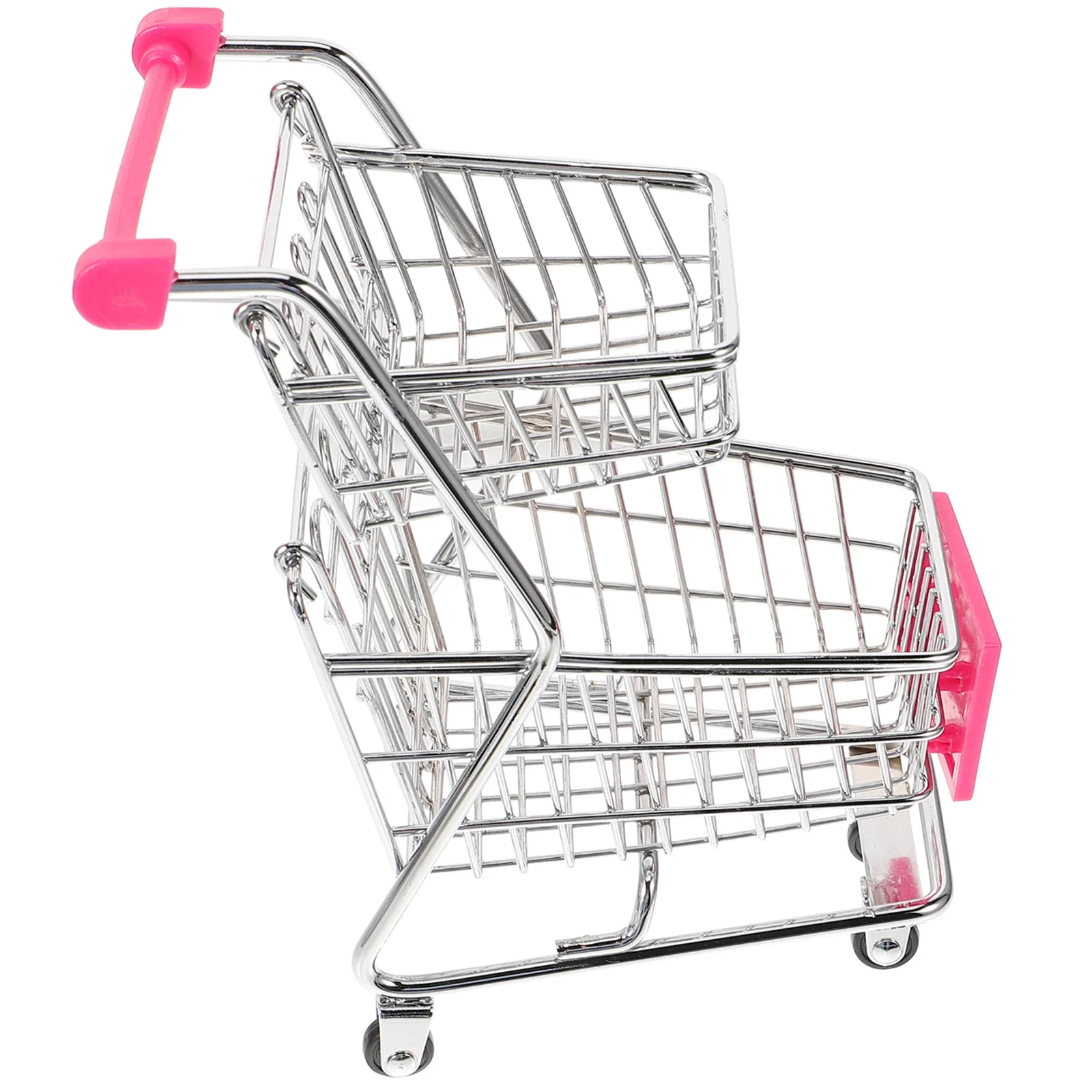 Mini-winkelwagen Roestvrijstalen snackmand voor gebakken kip Voedsel serveren Opbergmand Herbruikbare keuken Dineren