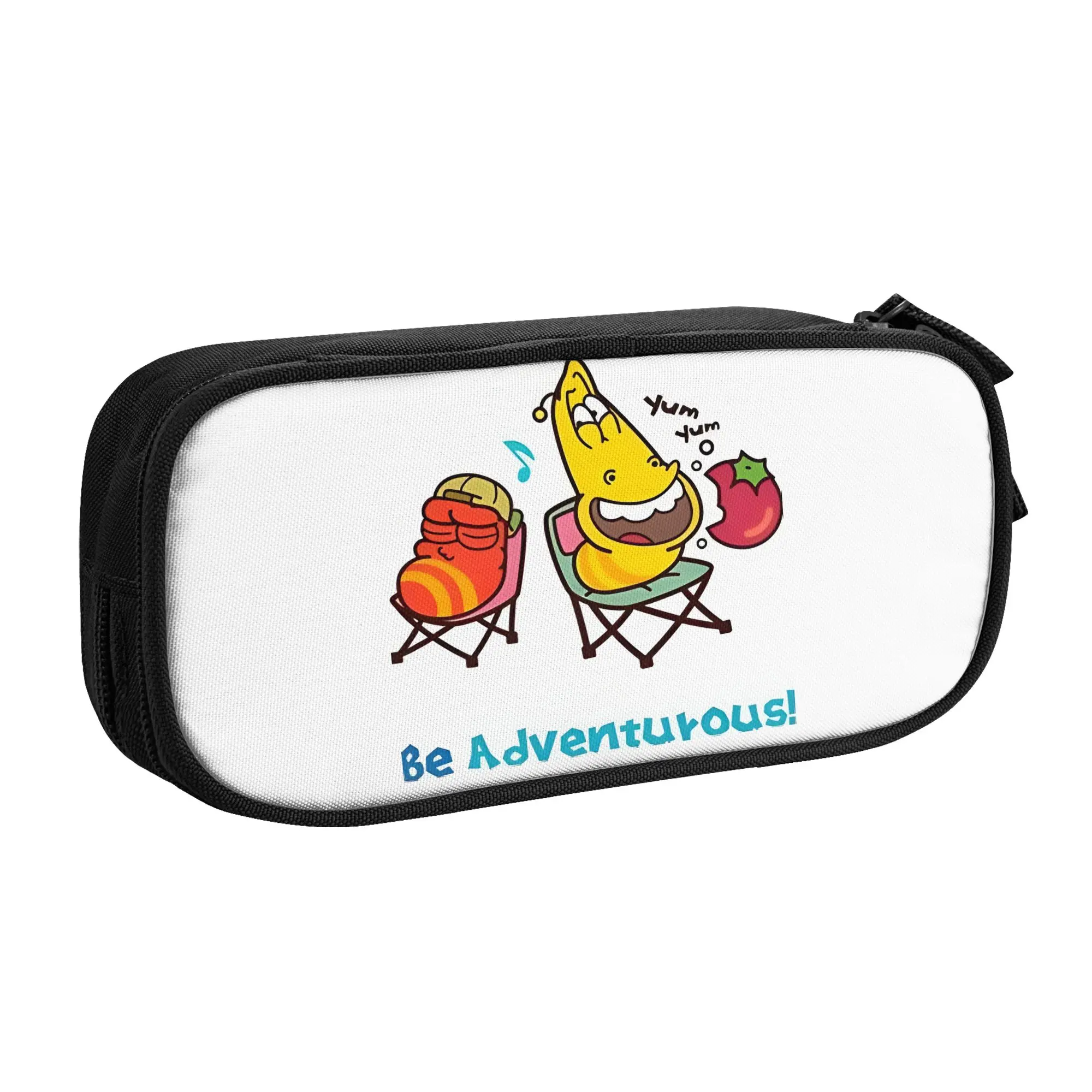 1 Piece Stylish Animation Larva's Cute Relax  Pencil Case Student Pen Bag Larva Office Stationery Bag