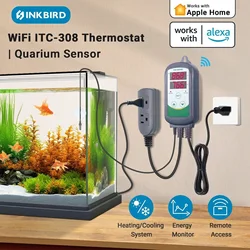 INKBIRD Wireless Temperature Controller with Aquarium Probe Home Heating Cooling Thermostat for Fish Tanks,Incubation,Reptile