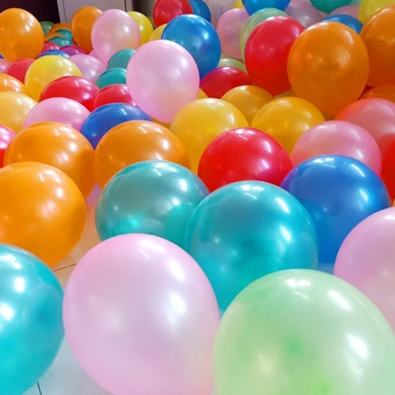 100 sztuk/opakowanie Mieszane Kolory Perłowe Grube Balony Imprezowe Ślubne Dekoracje Lateksowe Balony Zabawki