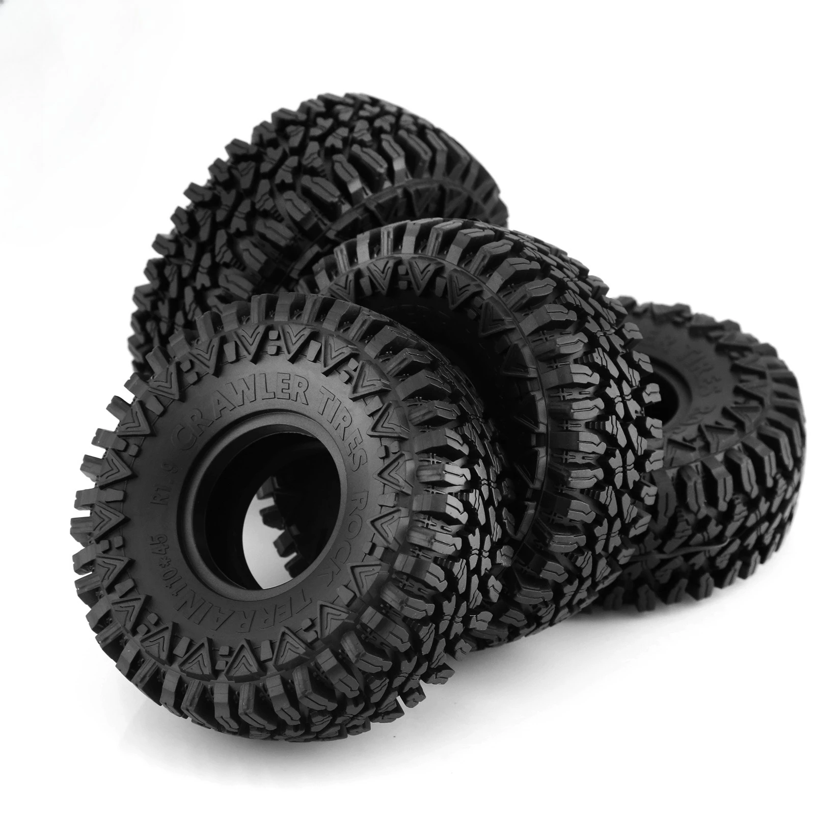 

4 pack RC remote control car tires 1/10 climbing car 1.9 inch mud tires for Axial SCX10 Pro Capra Trxs TRX4 RC4WD D90 Redcat