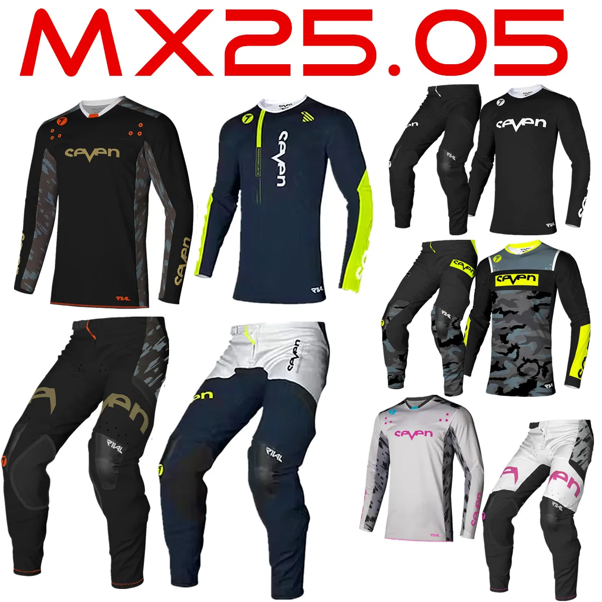 2025 Podium Seven MX Suit Motocross Gear Set Off Road mx Jersey Set Motorcycle Clothing Breathable ATV Dirt Bike Kit