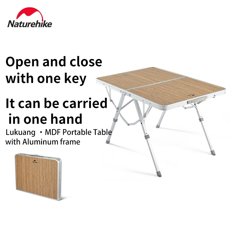 

Naturehike BBQ Picnic Table Outdoor Aluminum Frame Camping Table Liftable Portable Table-Box Travel Folding Table Furniture