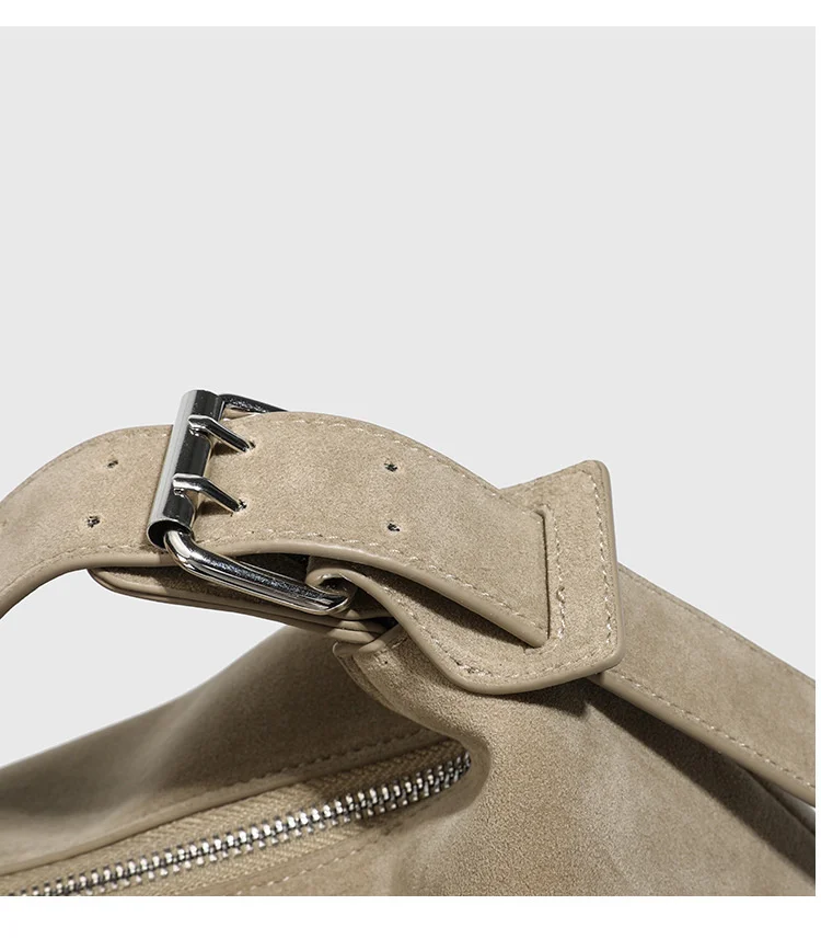 Dave & Di 2026 ربيع الموضة الفرنسية المرأة الحد الأدنى عادية كسول نمط متجمد الجلود التنقل الكتف عبر حمل حقيبة المرأة #4