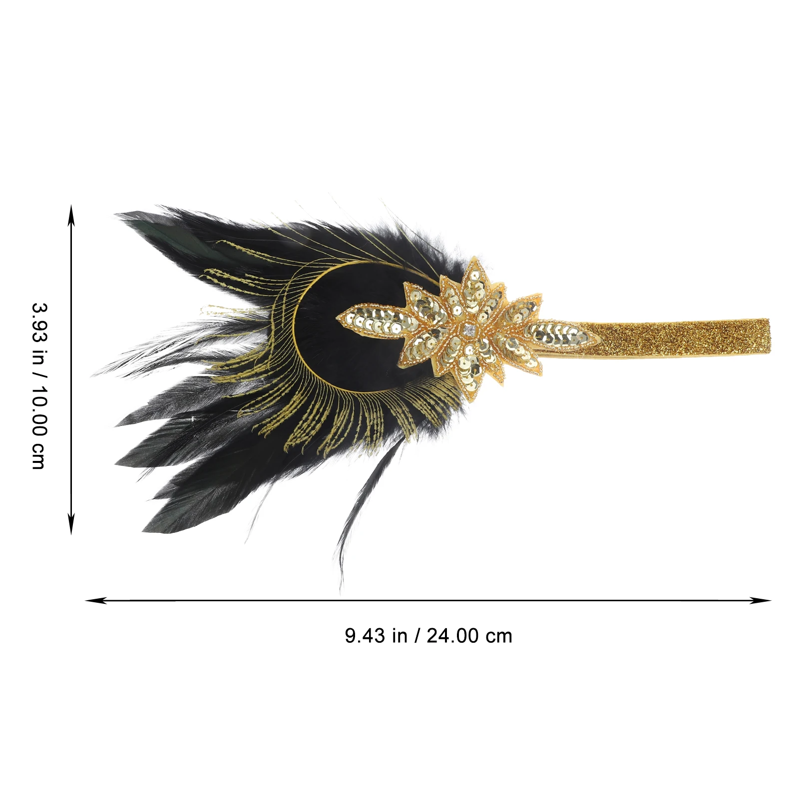 

Headb Artificial Crown Hair Accessories for Women Bride 1920s Wedding Party Retro Flapper Headpiece Elegant Design