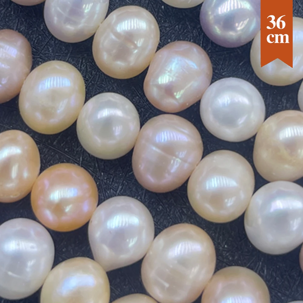 

Punch Natural Freshwater Color Pearl Beads 9-10mm Round Pearl Loose Spacer Beaded for Making DIY Jewerly Necklace Bracelet