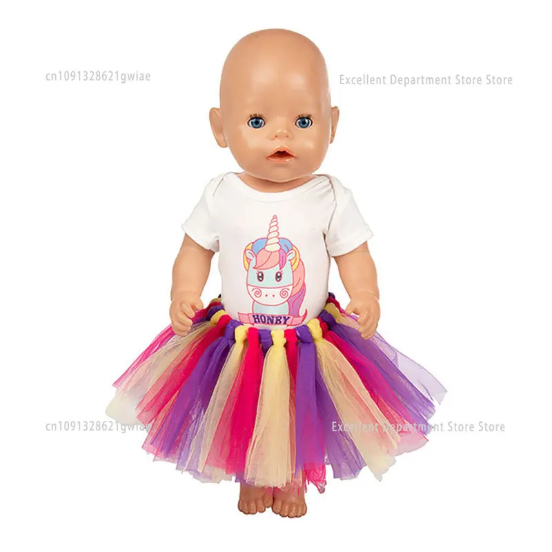 18 Inch Dress Reborn Doll Clothes Suitable for American Baby Newborn Doll Party Reunion Skirt Children Girl Birthday Gift