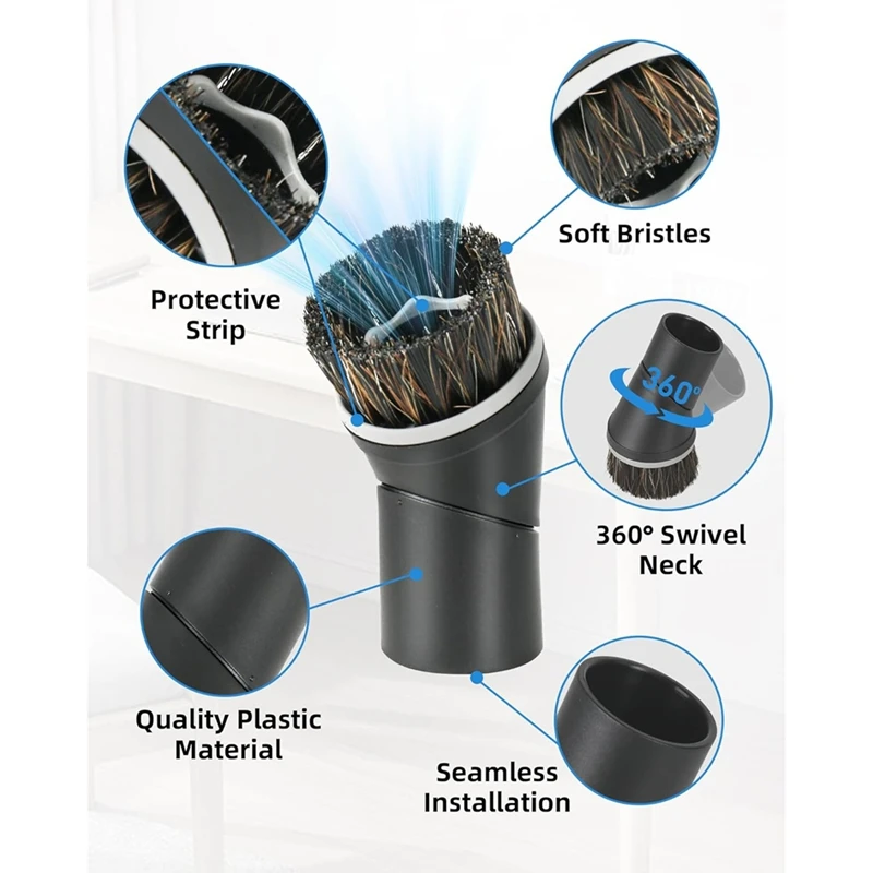 Насадка для пола из конского волоса для пылесосов, 12-дюймовая широкая щетка для пола из твердой древесины в качестве запасных частей для пылесоса-A68X