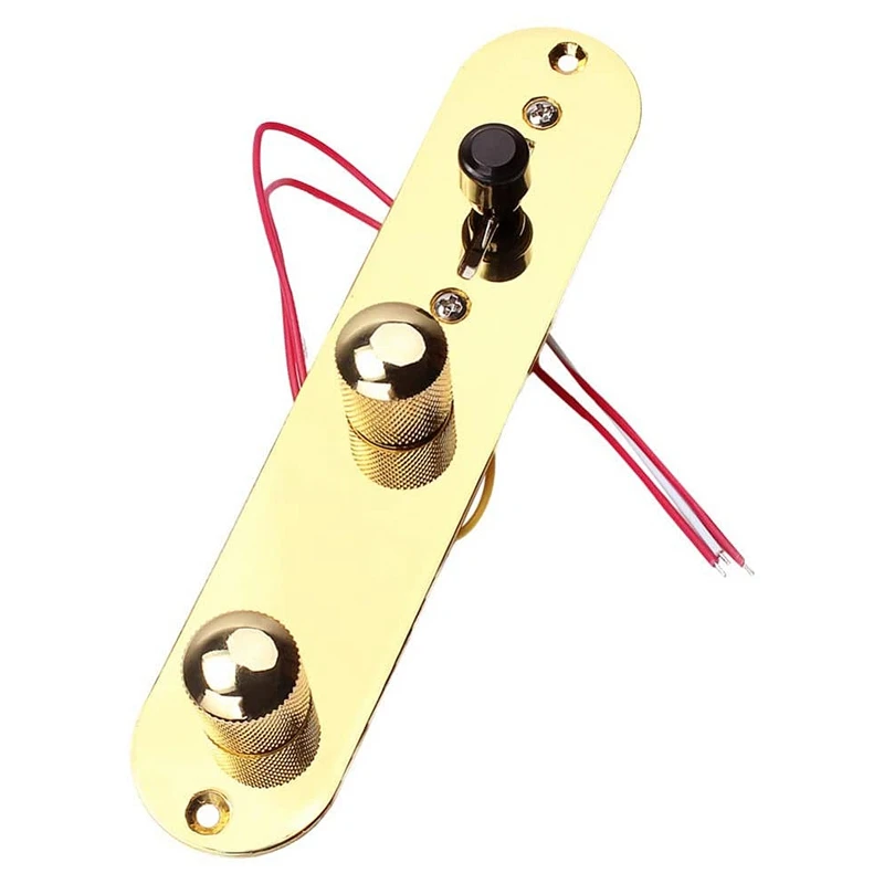Saddle Bridge Plate 3 Way Switch Control Plate Gold & Top Loader Guitar Bridge Plate For Fender Telecaster (Gold)85.5Mm