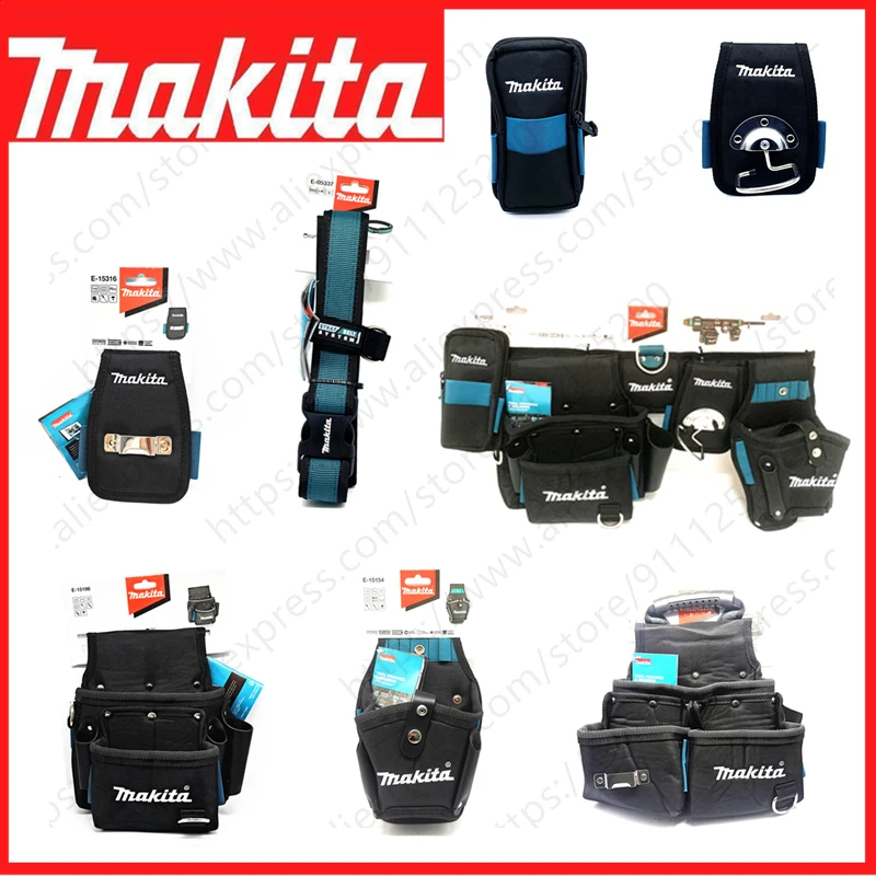 

Набор аксессуаров MAKITA: многофункциональный поясной ремень-держатель для инструментов и сумка-органайзер, профессиональные принадлежности
