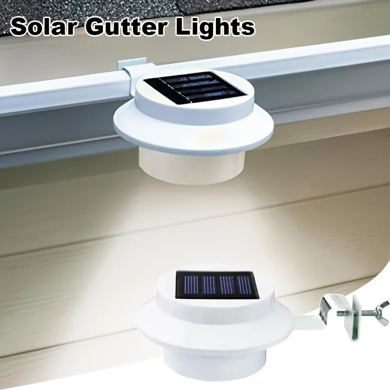 1-4 PCS Solar Wall Lights,Porch Lanterns,Fence Lamps,Outdoor Garden Lighting,Pathway Lights,Gutter Illumination,No Wiring Needed