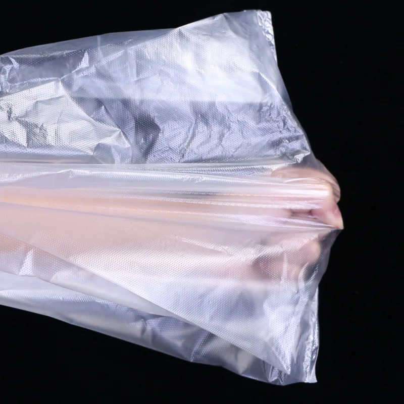 100 Stück transparente Beutel, Supermarkt-Plastiktüten mit Griff, Einkaufstaschen, Lebensmittelverpackungsbeutel, Aufbewahrungsbeutel mit Griff, hält frisch