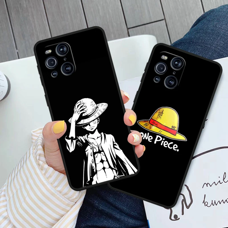 Cartoon O-ne P-ieces Luffy For OPPO Find X6 X5 X3 X2 F21S F21 Pro Lite Neo Black Silicone Fundas Soft Phone Case