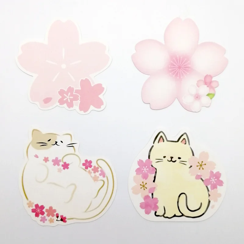 30 Sheets Beautiful Cherry Blossom Notes Message Card Handwritten Blank Card Information Cardboard Card Memo Pad Stationery