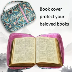 Sutra cover with handle, suitable for large size sutras, women's sutra handbag study organizer bag with pocket zipper