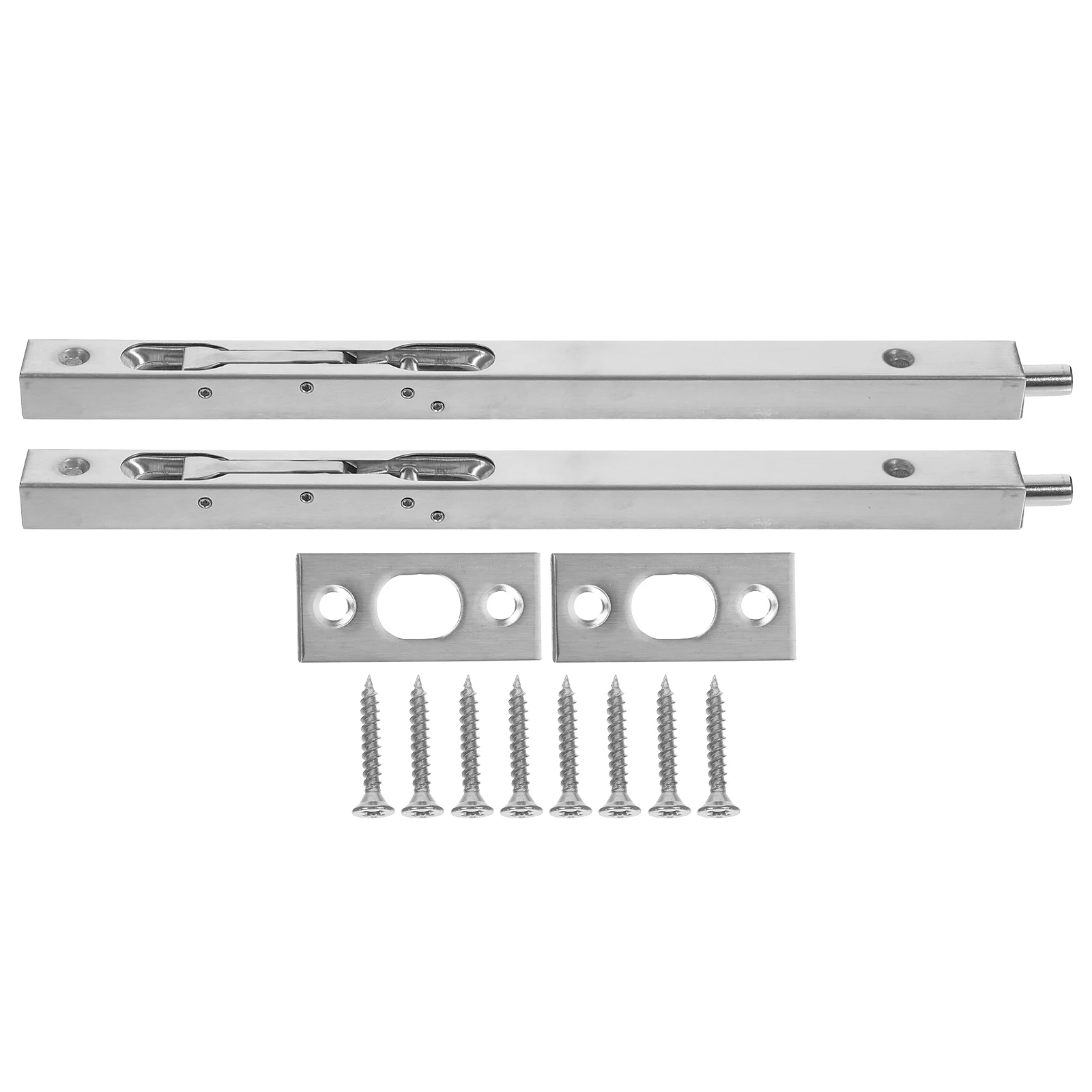 

2pcs Stainless Steel Concealed Latch Bolt Security Accessories Easy Installation Home Office Garage Workshop Shed