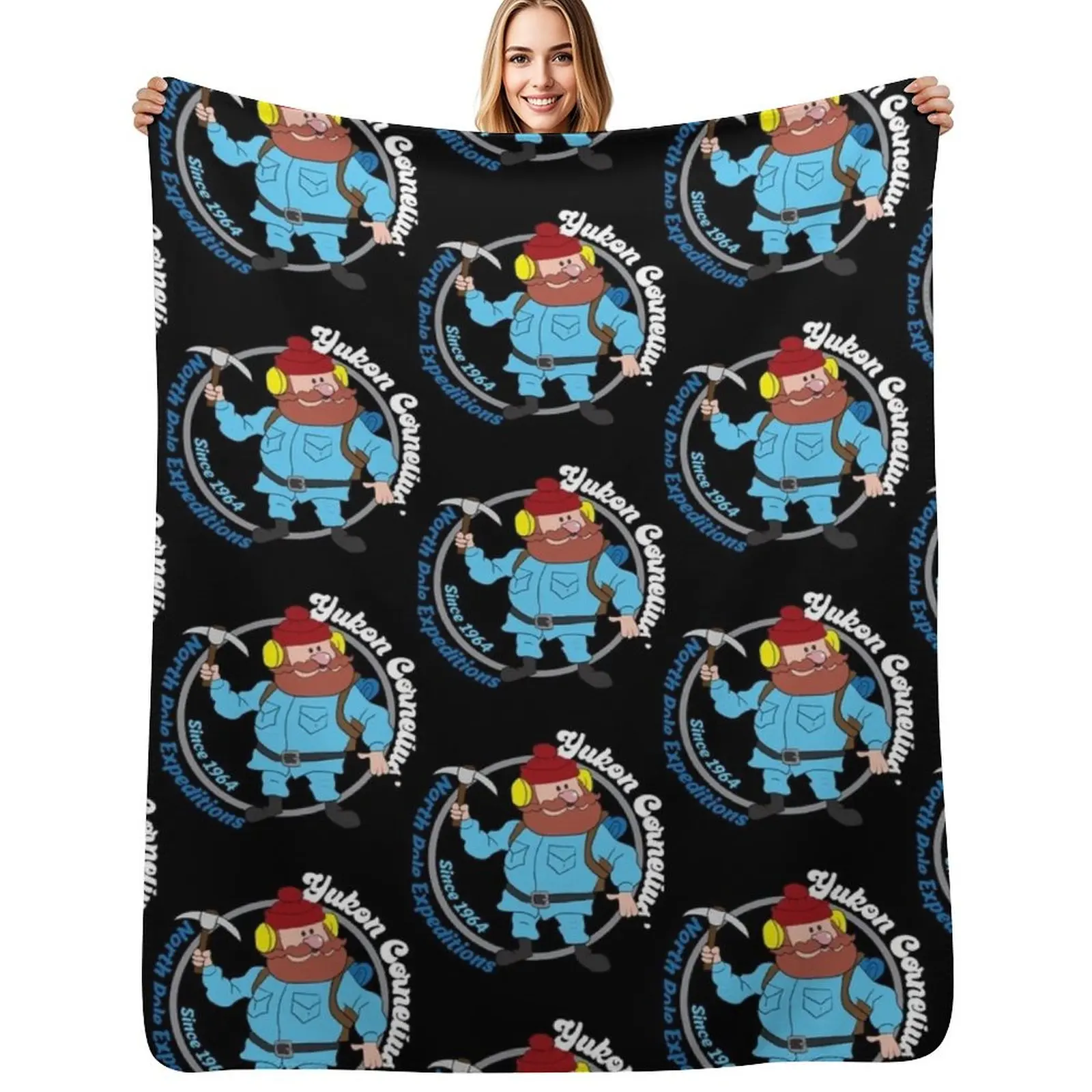Yukon_s North Pole Expeditions Throw Blanket Travel Size Cozy Blanket for Plane Train