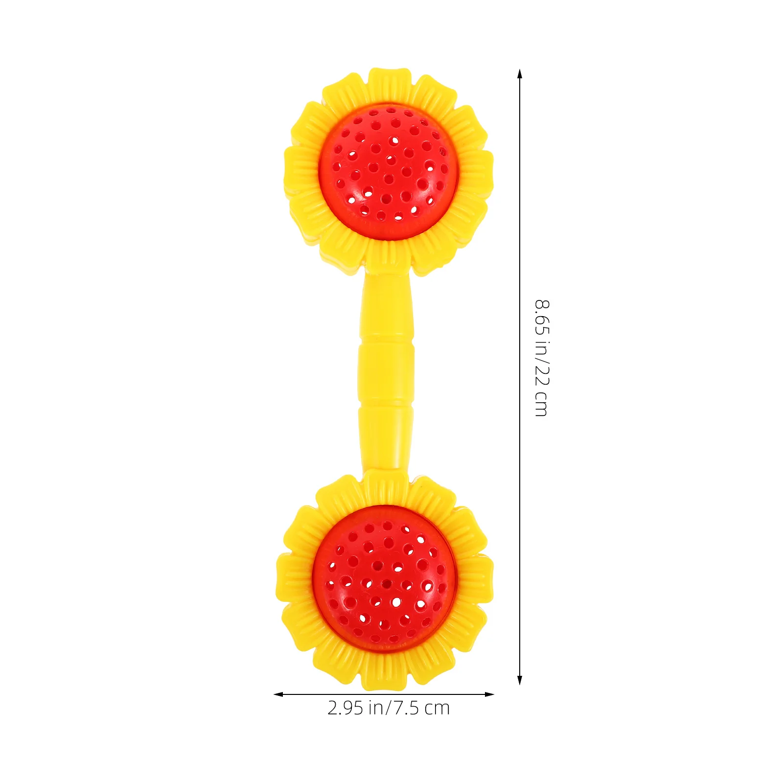 2 個ひまわりキッズハンドラトルダンベル幼児グリップ認知ベビートレーニングエクササイズラトルシェーカーモータースキル開発