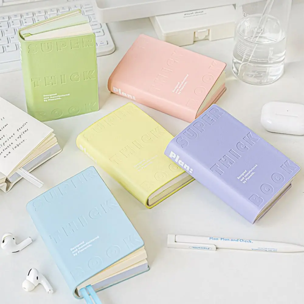 Waterproof Cover Leather Notebook Square Minimalist Pocket Notebook Portable Comfort Touch Planner Notepad Office Use