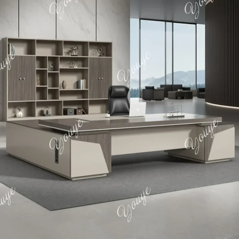 

N62 Storage Boss Desk Modern Luxury Accessories Cabinet Work Conference Desk Reception Gaming Designer Escritorio Office Furnit