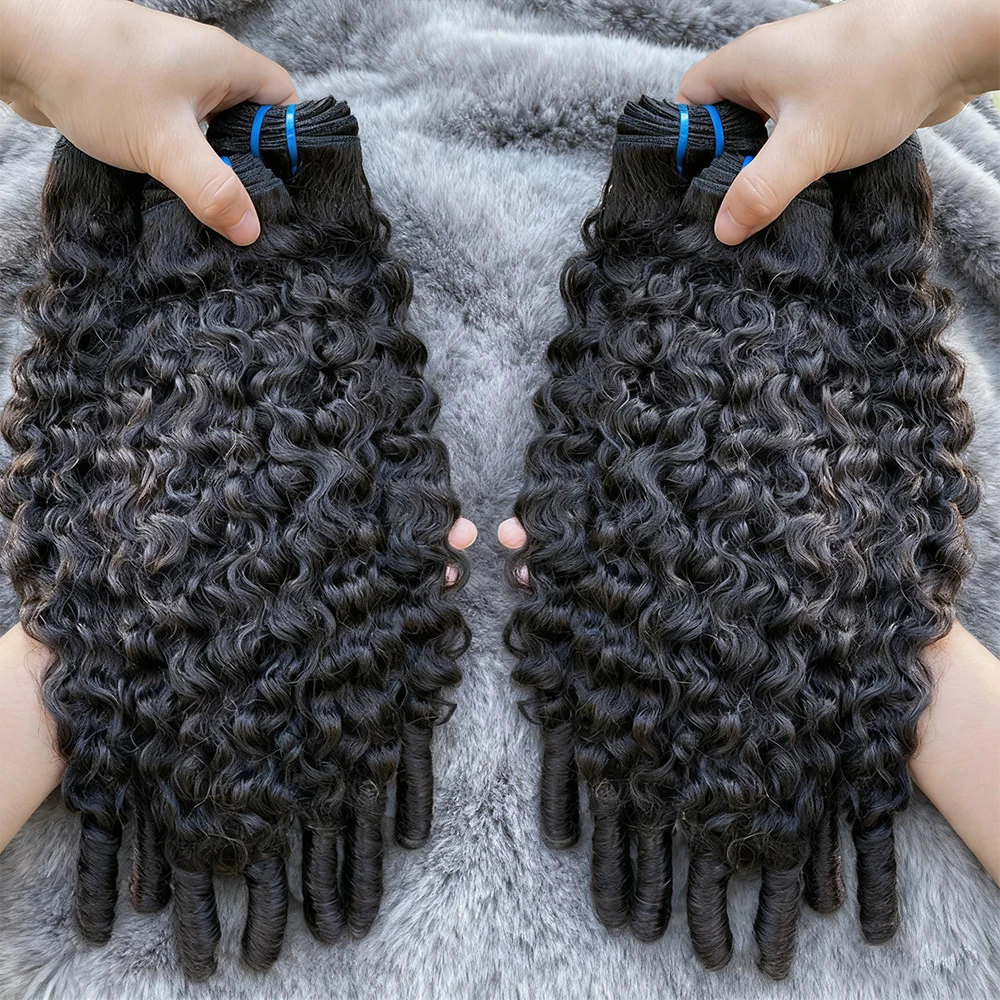 

12A бирманские вьющиеся пучки 100% пучки человеческих волос, натуральное плетение, наращивание человеческих волос, вьющиеся концы, 1/3/4 шт., натуральный цвет