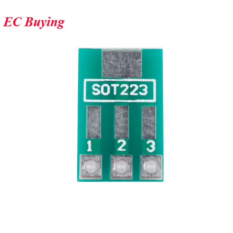 2Pc-100Pcs SOT89 SOT223 To DIP IC Adapter PCB Board SOT-89 SOT-223 Converter Transfer Plate 1.5mm 2.3mm to 2.54mm Pitch Pinboard