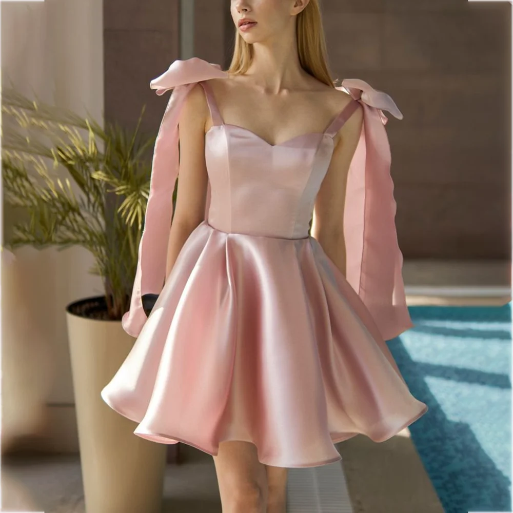 

Romantic Pink Prom Dress Sweetheart Classic Fit Sleeveless Ball Gown Mini Special Occasion Cocktail Party Dress Robes De Soirée