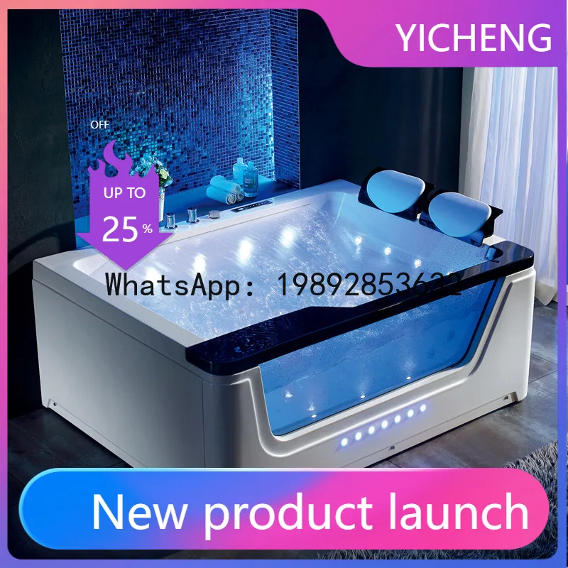 

Двухместная массажная ванна Hys с термостатической подсветкой и цветными лампочками.