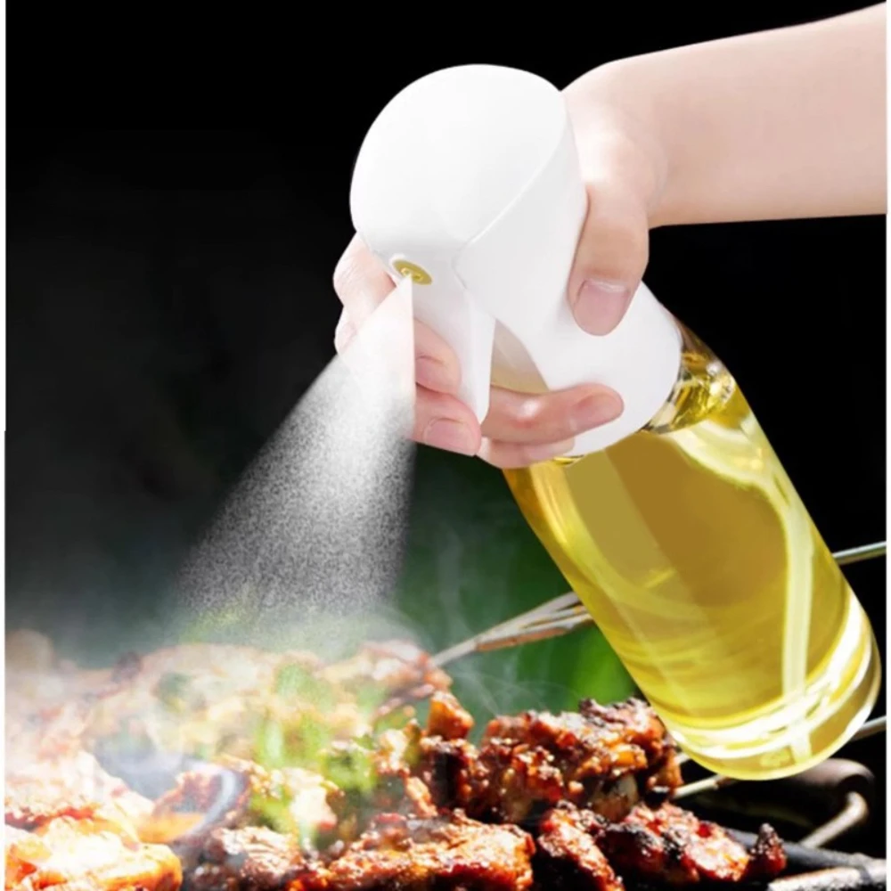 

300ml/500ml Press The Oil Spray Bottle Kitchen BBQ Barbecue Oil Spray Bottle Soy Sauce Atomization Air Fryer Spray Bottle