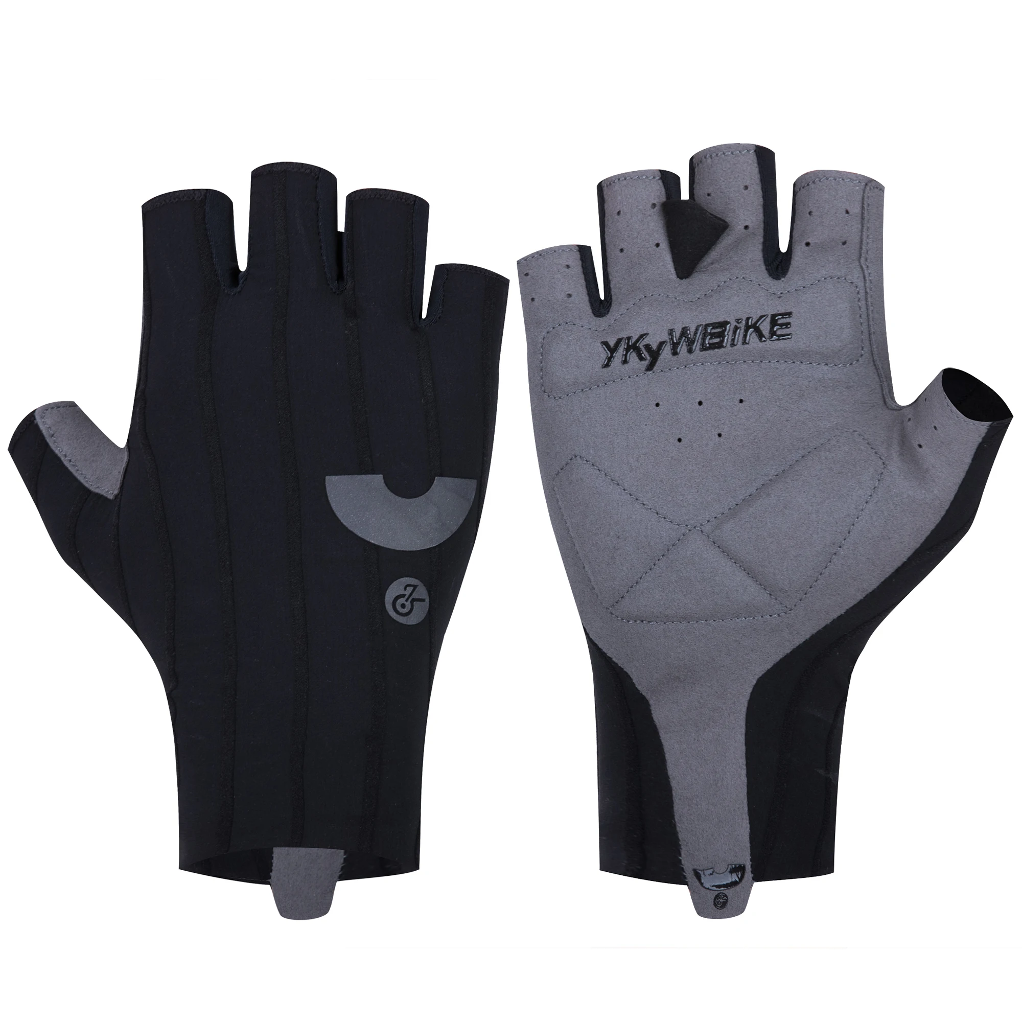 YKYWBIKE Fahrradhandschuhe, gewebt, aerodynamisch, gestreift, Fahrrad-Sporthandschuhe, rutschfeste Reithandschuhe, stoßdämpfende Rennradhandschuhe