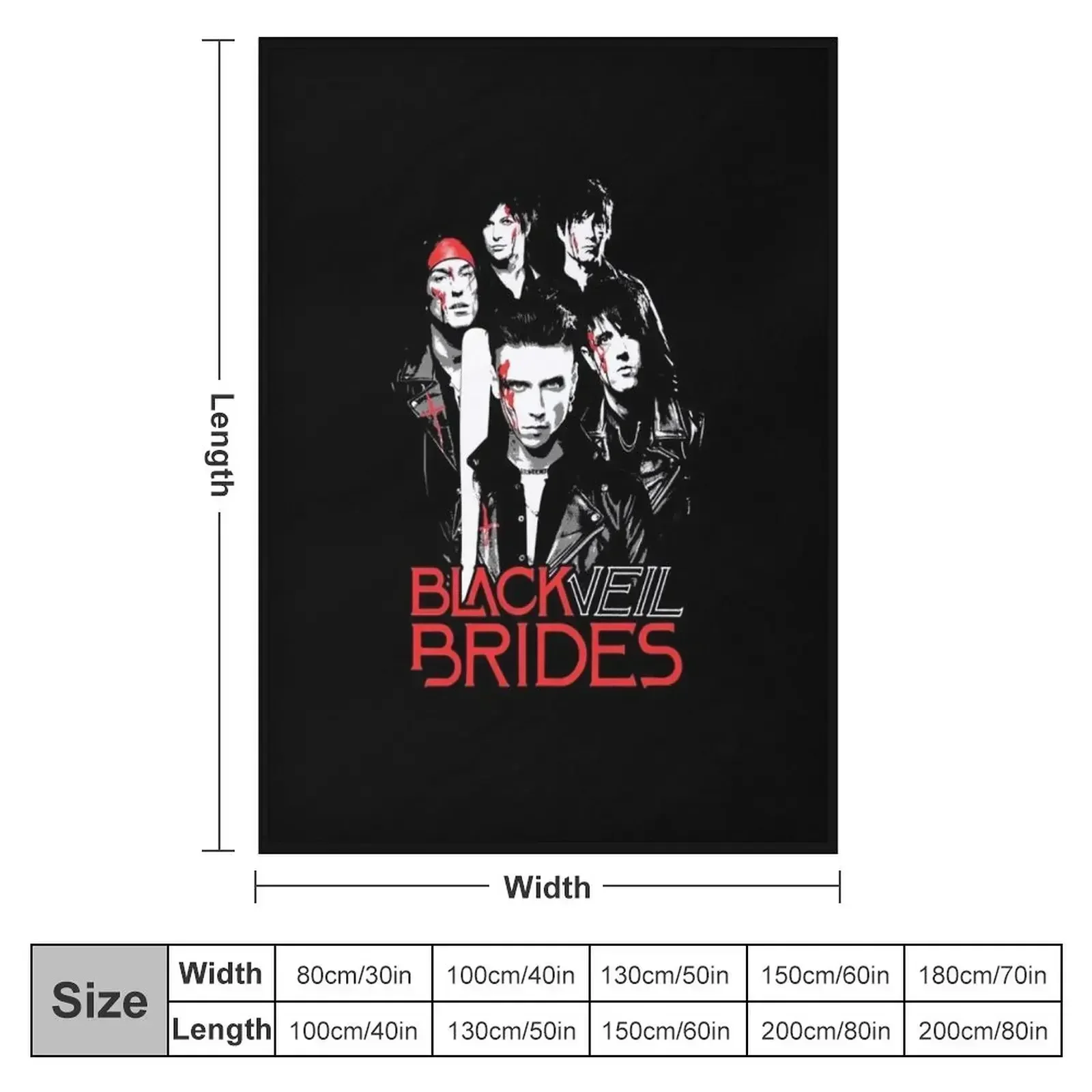 Copy of bvb black veil brides Throw Blanket Blankets For Sofas manga halloween Plaid on the sofa Flannel Fabric Polar Blankets