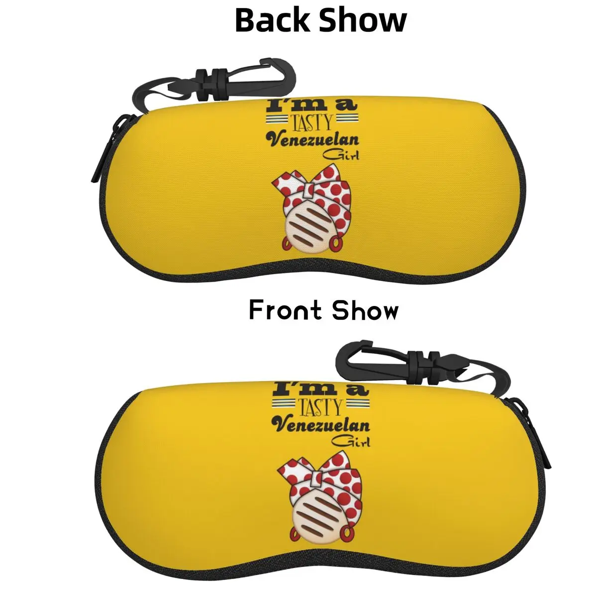 

Arepa Venezuela Im A Tasty Venezuelan Girl Shell Glasses Case Protective Sunglasses Box Women Men Soft Eyeglasses Bag Pouch