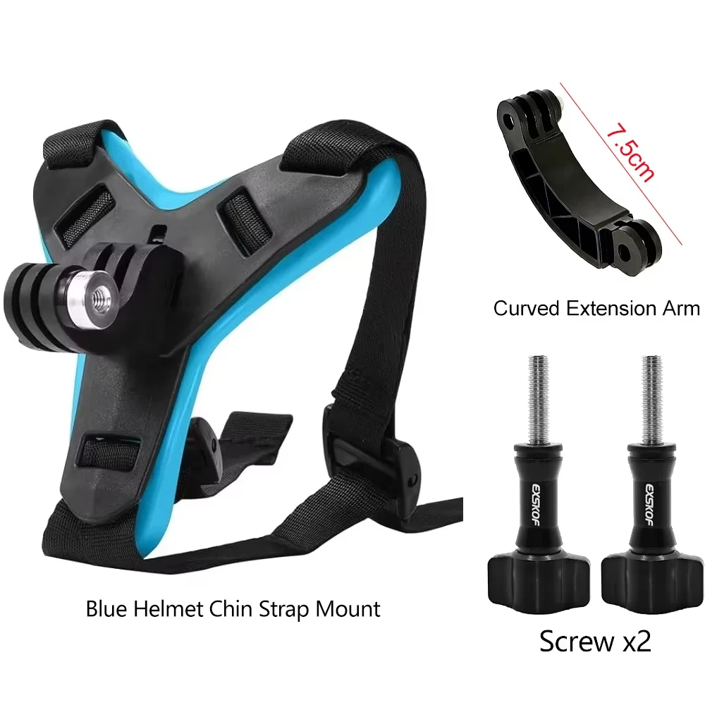 Motorradhelm Kinnriemenhalterung für GoPro Hero 13 12 11 10 9 8 DJI Osmo Insta360 SJCAM SJ4000 AKASO Action Kamerazubehör