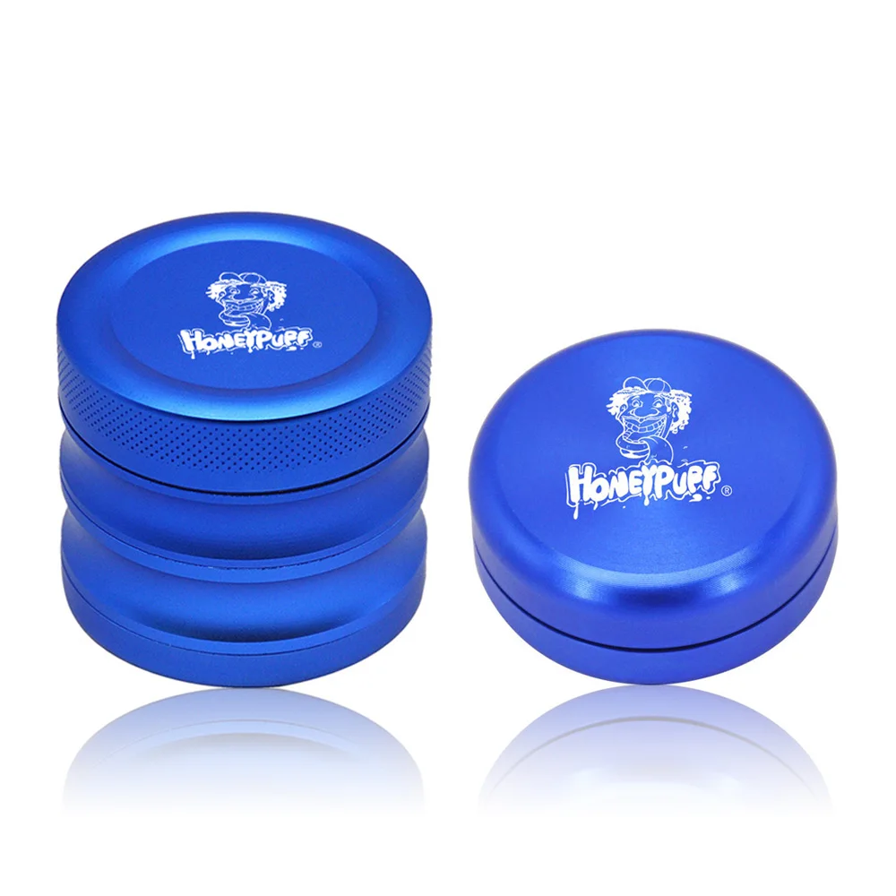 HONEYPUFF 56mm 4 Layers Aluminum Herb Metal Spicy Grinders+Aluminum Herb Container Ceramic Metal Portable Stash Jar Pill Box