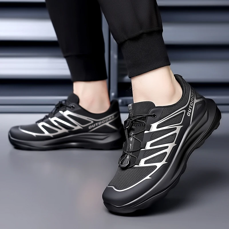 Men Urban Outdoor Hiking Shoes Lightweight Breathable Trail Running Casual Trekking Walking Sneakers