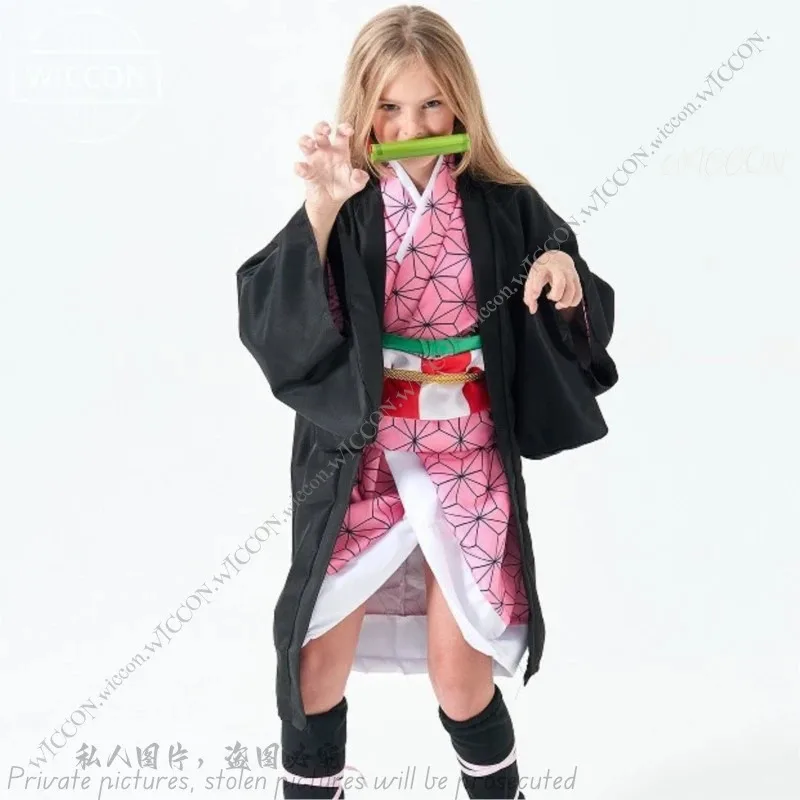 Kamado Tanjiro Kamado Nezuko Agatsuma Zenitsu Kochou Shinobu Kanroji Mitsuri Iguro Obanai Tokitou Muichirou Cosplay Costume Set