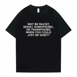 Why Be Racist Frank T-shirt Male Blond Hip Hop Trend Tshirt Ocean Hip-Hop Oversized T Shirt Men Women Casual Cotton Short Sleeve