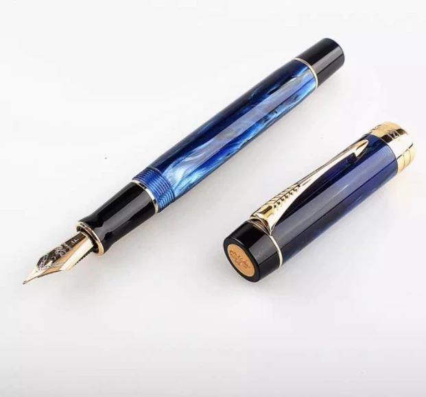 Jinhao Century 100 Tofu 18K Gold-plated Nib Fountain Pen Long Knife Exquisite Business Office Gift Pen Students Stationery