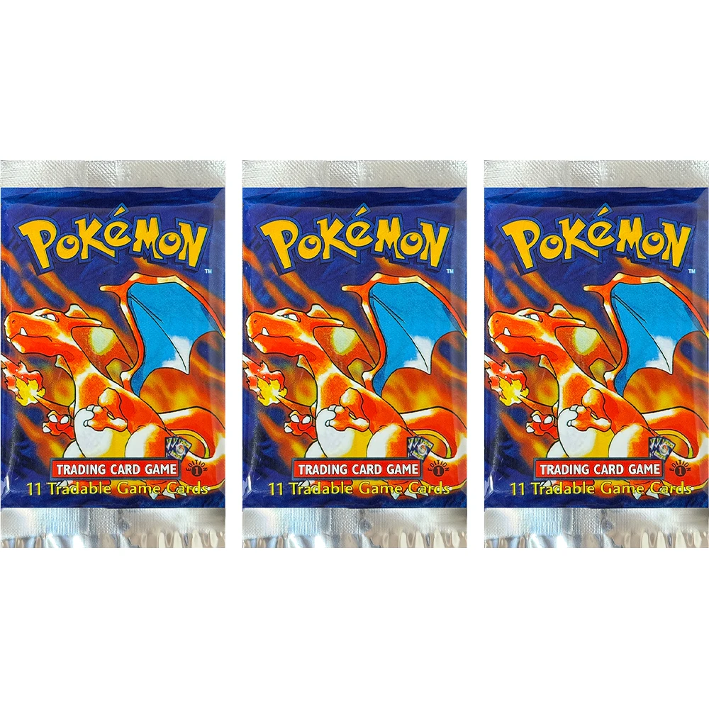 Pokémon Booster Packs Base Fossil Jungle 9 Einzeltaschen 1 Packung/11 Karten und Booster Box 3 1 Box/36 Packungen Modelle Proxy-Spielkarten