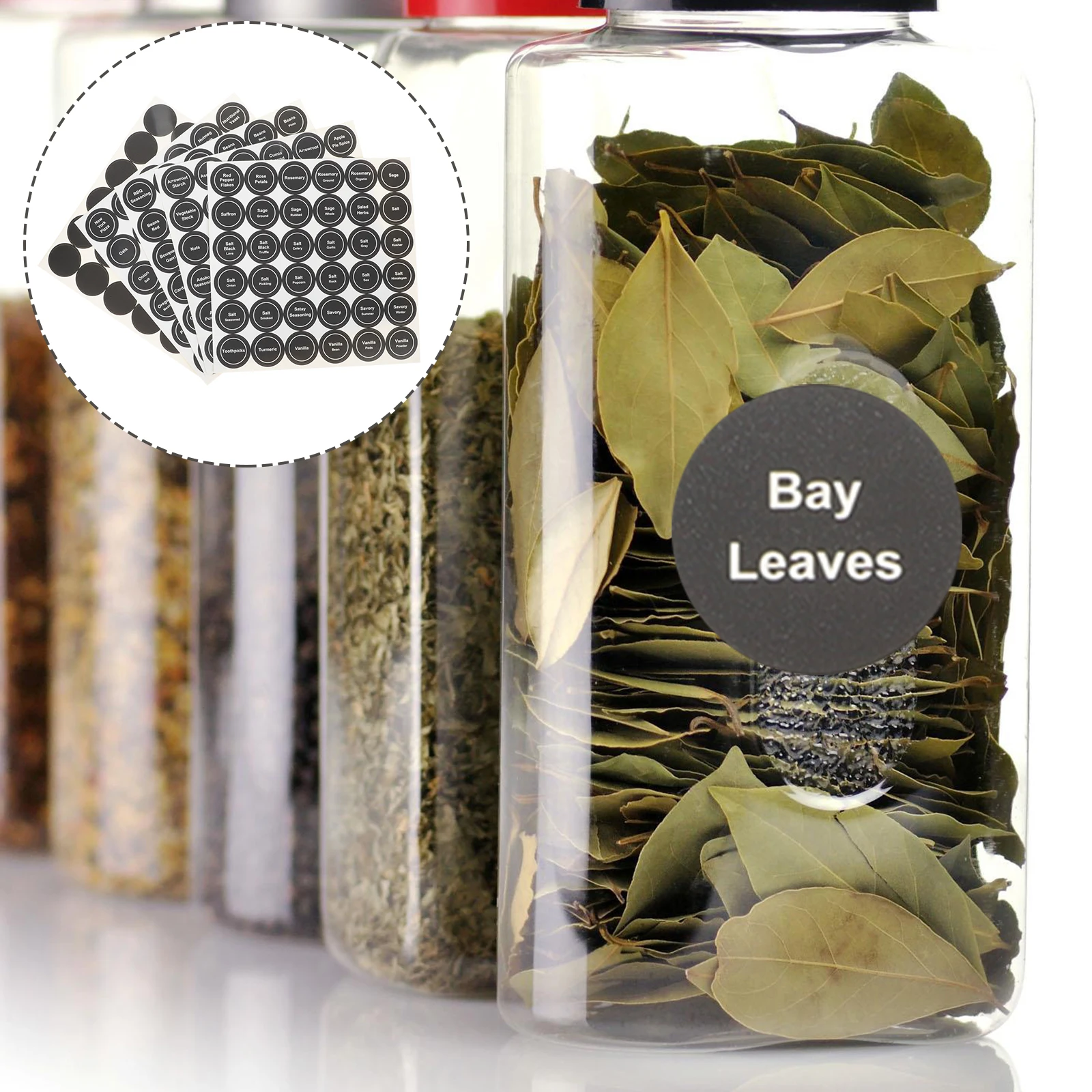 

20pcs Copper Plate Stickers Spice Labels Kitchen Round Food Storage Jars Adhesive Canister Tag Bottle Label Durability