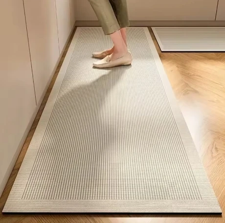 

Custom Link Kitchen Waterproof Floor Mat Home Decor Luxury Non-slip Carpet Mats PVC Living Room Rug Big Size
