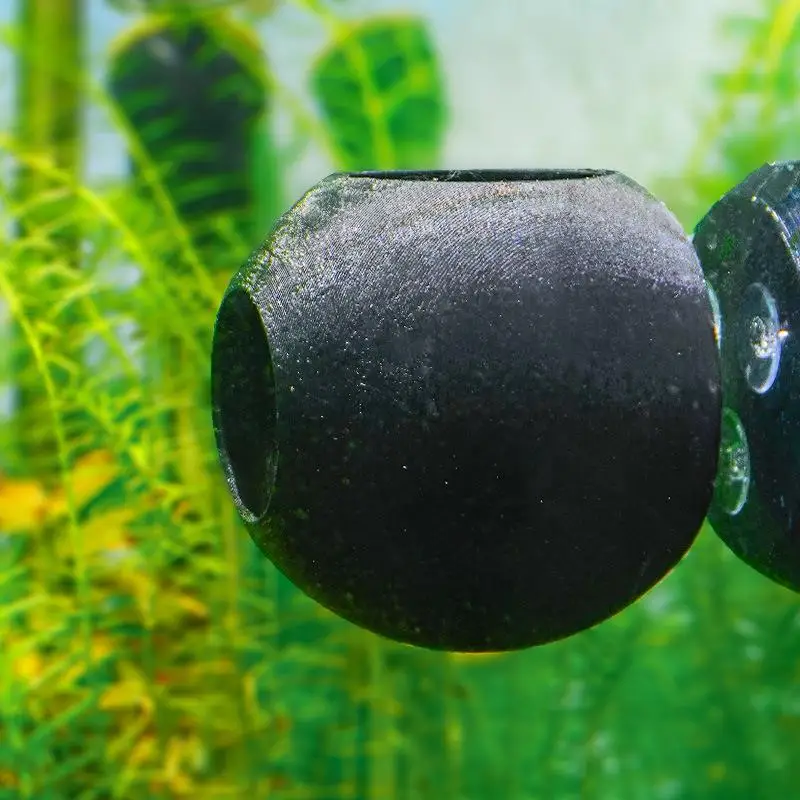 Aquarium Shrimp Dome Shelter Hollow Ball 3D Printed Fish Shrimp Hiding Spawning Cave Spherical Suction Cup Fixed Aquarium Decor