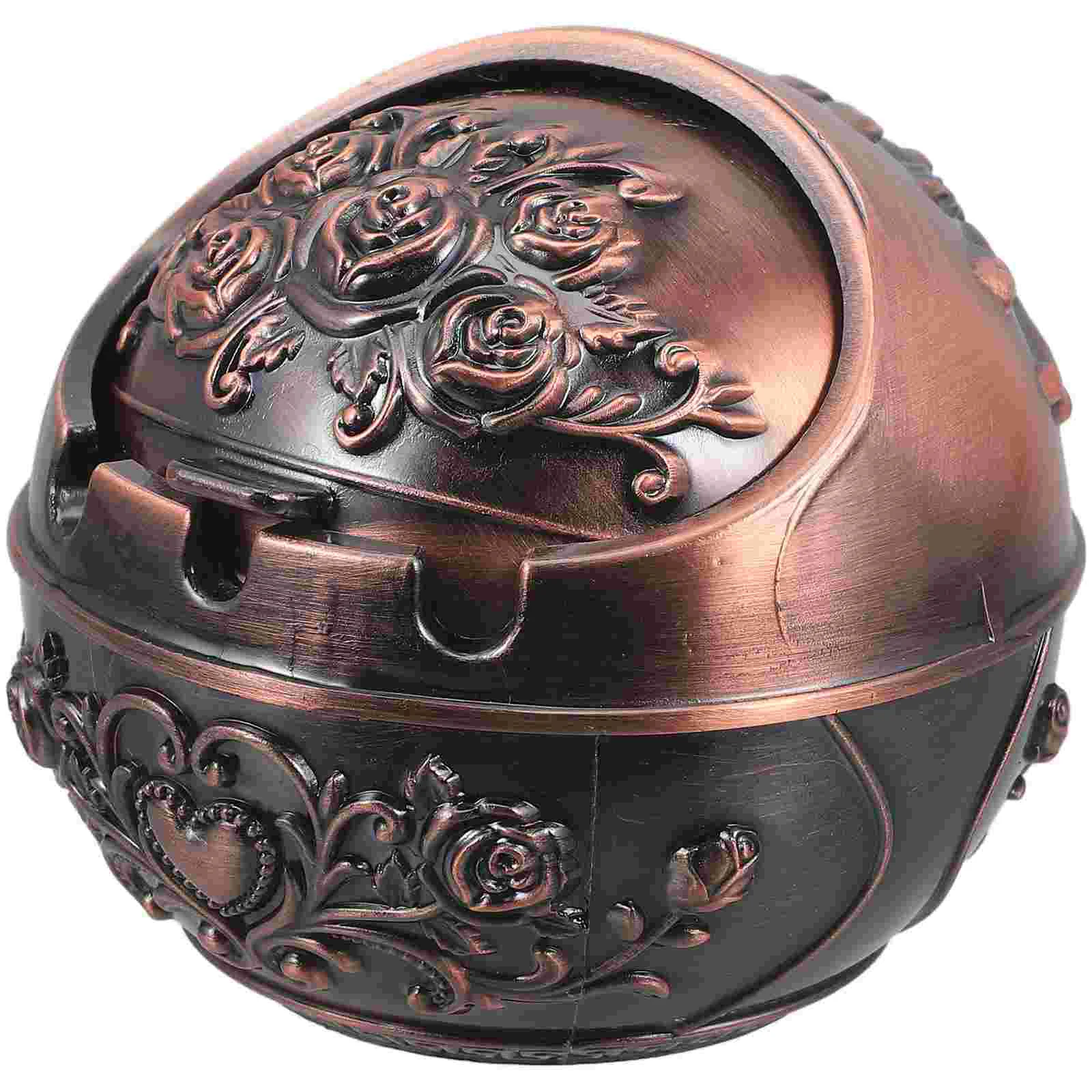 Iron Spherical Ashtray Vintage Ashtrays Zinc Alloy Cool Butt Container