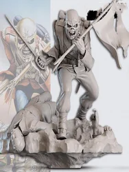 Resin Soldier 1/24 Ancient Fantasy MAN Soldier Trooper Stand Model Unassembled Unpainted Figure Building Kit