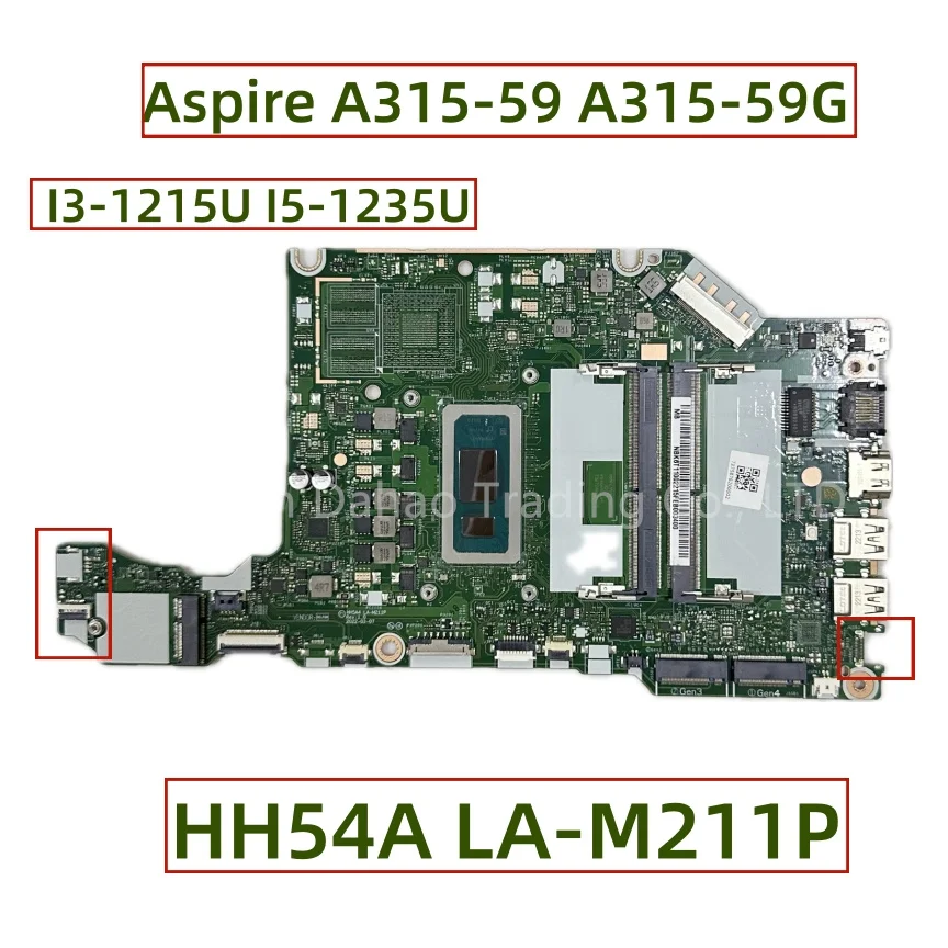 

NB.K6T11.001 NB.K6T11.002 For Acer Aspire A315-59 A315-59G Laptop Motherboard LA-M211P With Core I3-1215U I5-1235U DDR4