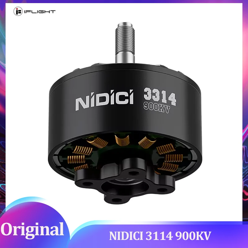 

IFlight NIDICI 3314 900KV Brushless Motor 5mm Shaft Compatible 8-9-10inch Propeller for RC FPV Drone