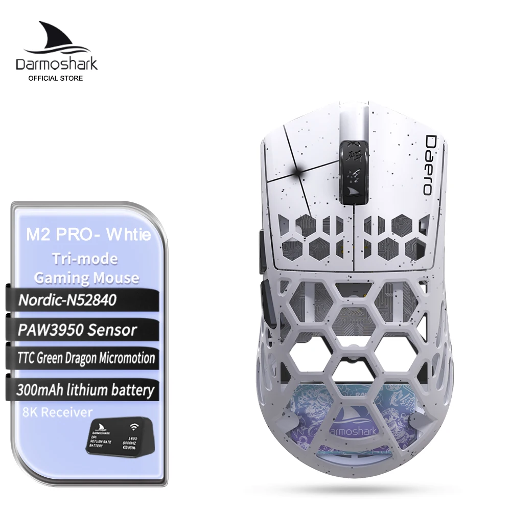 Darmoshark M2 プロゲーミングマウス 30K DPI ワイヤレス